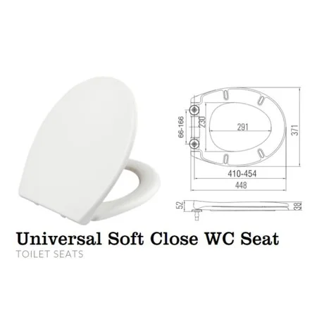 Scudo Duraplas universal Toilet seat soft close - top fix  SEAT001