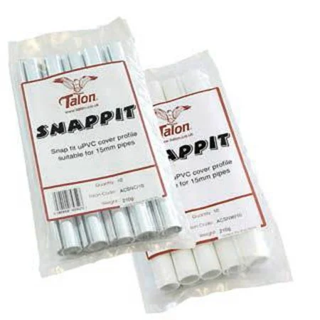 Snappit Cover 15mm Pipework x 200mm Chrome Ref ACSNC/10