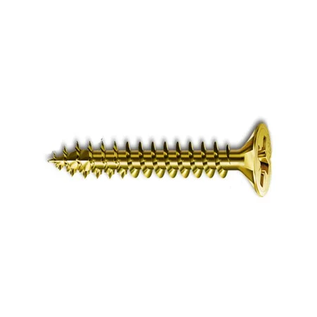 Spax Flat Pozi Screws 40mm x 4.0mm Box 200 Zinc Yellow Passivated