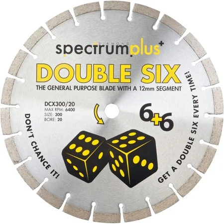 Spectrum Double Six Diamond Blade 230mm General Purpose Ref DCX-230/22