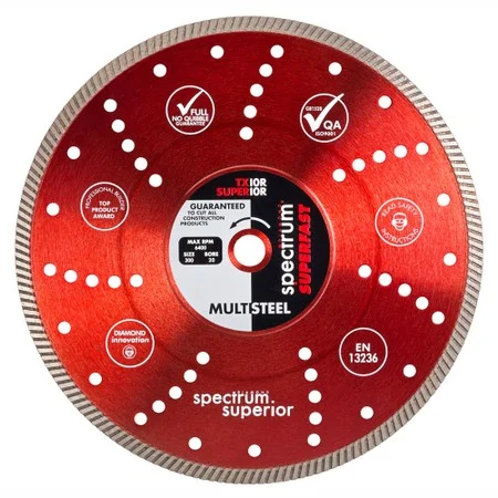 Spectrum Super Turbo Diamond Blade 115mm Multi Purpose Steel Ref TX10R-115/22