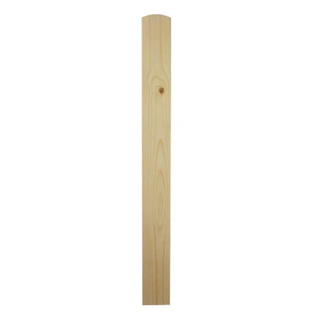 Split 635mm Newel Base Pine 82mm Ref NB635P Half