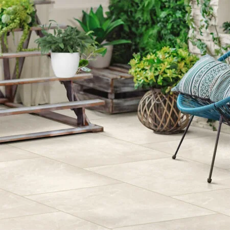 Porcelain Station White Paving 600mm x 600mm