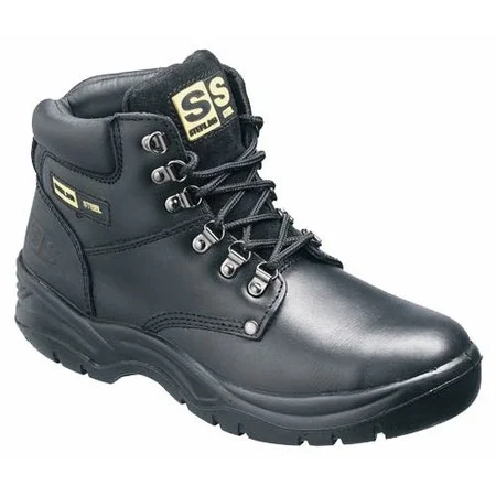 Sterling SS806SM Steel Unisex Adult Safety Boot Black Size 7