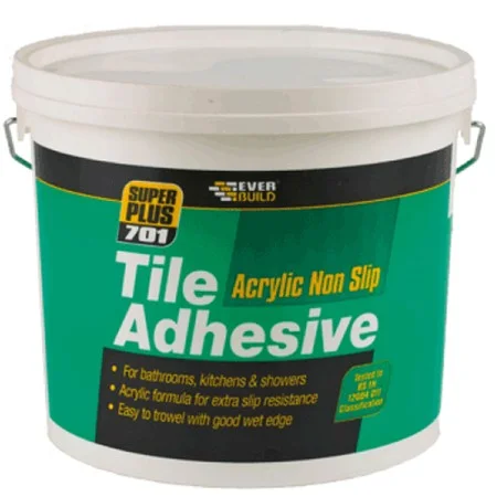 Showerproof Acrylic Non Slip Tile Adhesive 5ltr (7.5kg) Ref NS05