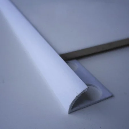 Tileasy 8mm White Square Edge Plastic Trim