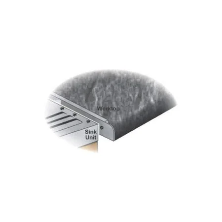 40mm Worktop Black End Cap