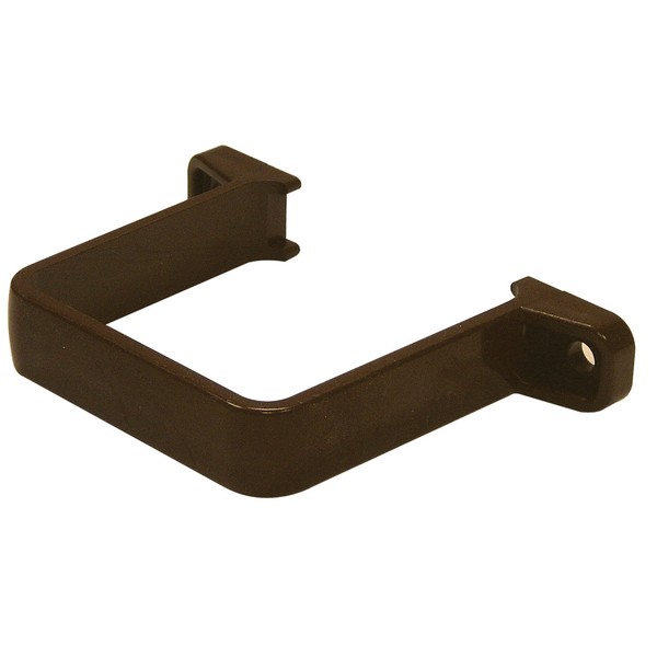 65mm Square Downpipe Bracket Brown.