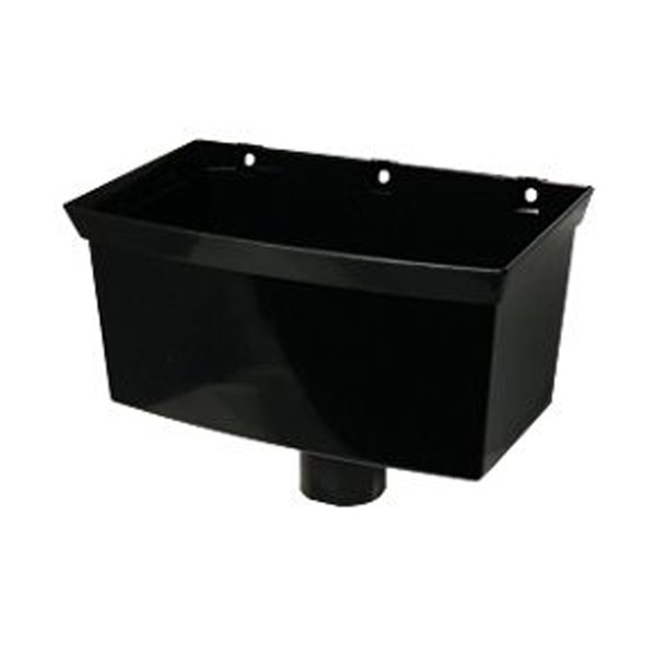 Floplast 68mm Round Downpipe Hopper Head Black REF RHS1