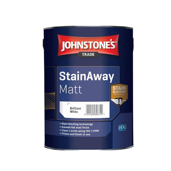 Johnstones Stain Away Matt White 2.5Ltrs Ref 421699