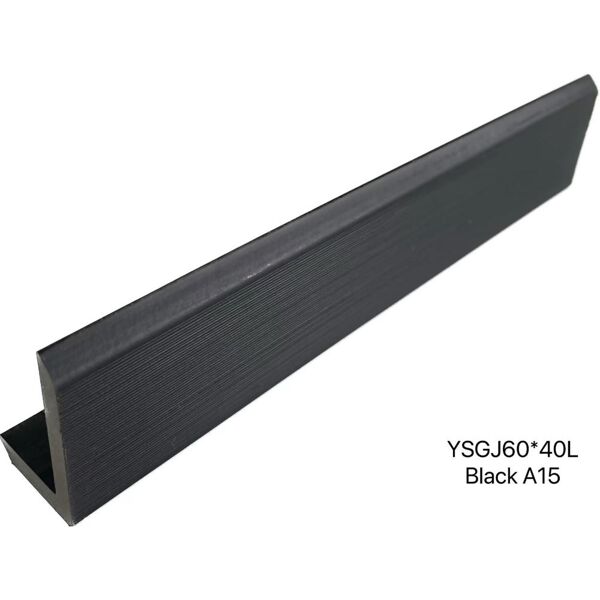 TRUclad Composite Cladding 3.6m x 40mm x 60mm L Trim Monza Black
