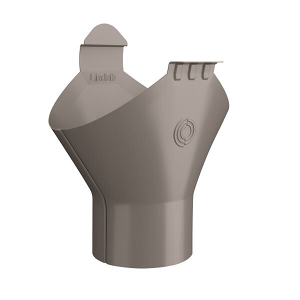 Lindab Anthracite Metallic Gutter Outlet 87mm x 100mm Ref OMVB100AM