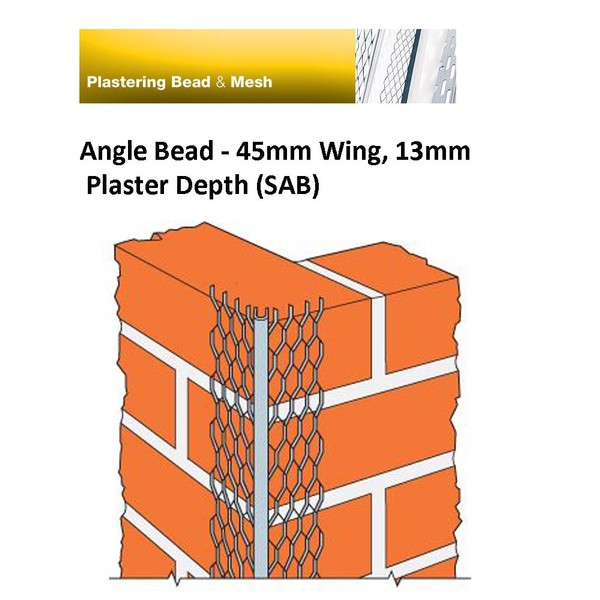 Standard Angle Bead 2.4Mtr Galvanised SAB24W